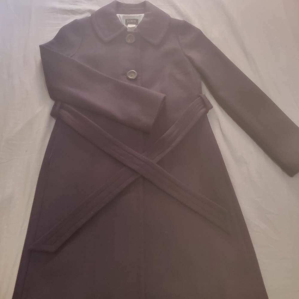 J. Crew Dark Navy Wool Cashmere Coat